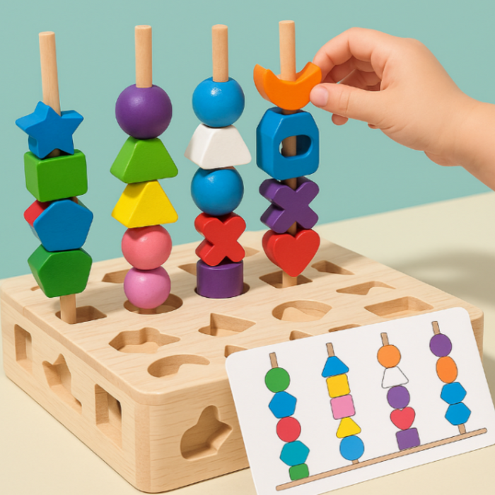 Colorful Montessori Puzzle Set, Skill-Enhancing Learning Tool