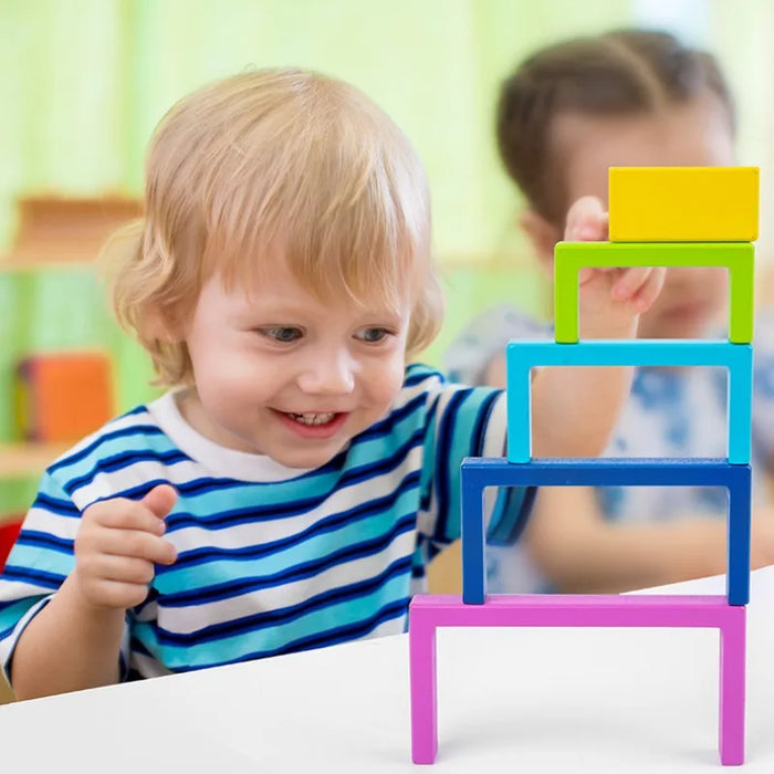 Colorful Stacking Toys, Rainbow Design