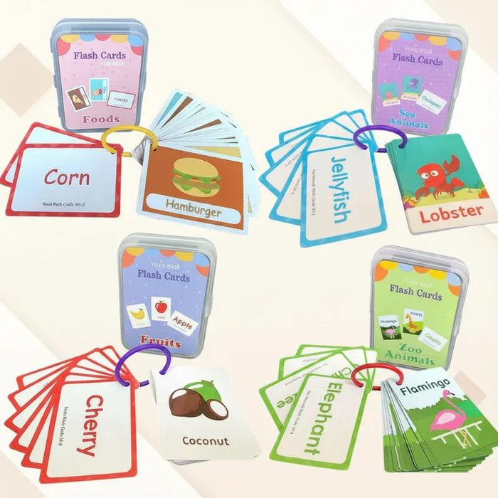 Cheerful Educational Word Cards, Language-rich