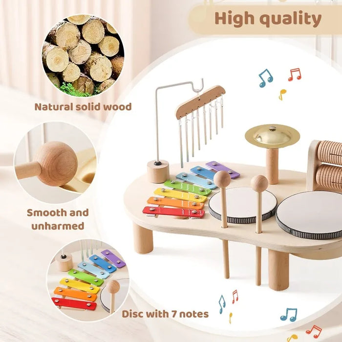Melodic Wooden Toy, Interactive Music Station