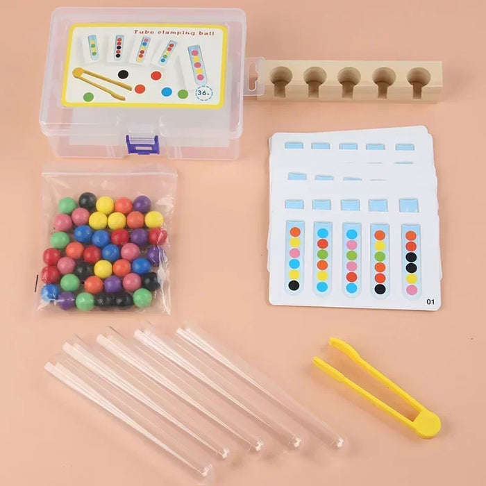 Colorful Tube Clip Beads Game, Engaging Motor Activity