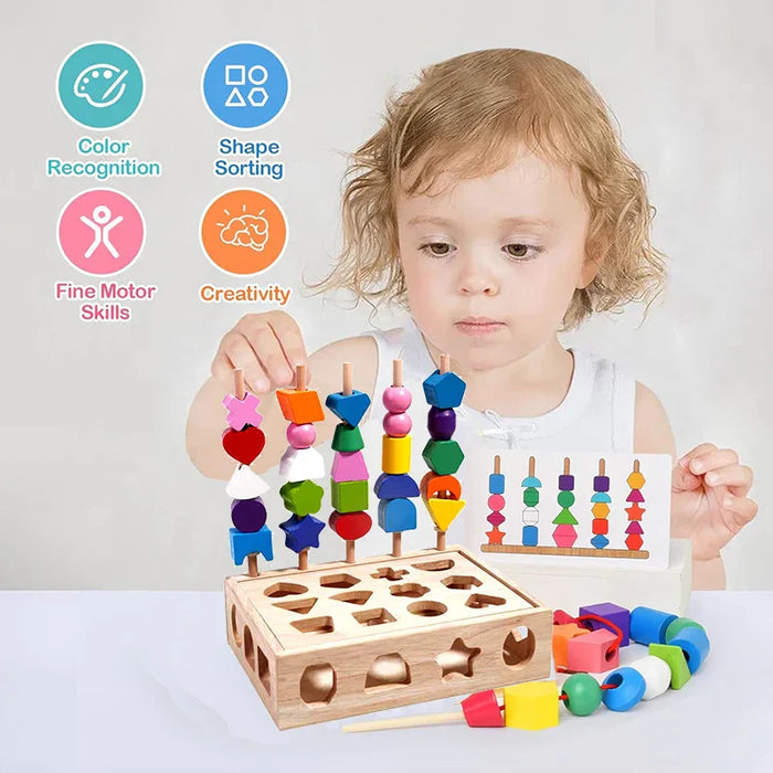 Colorful Montessori Puzzle Set, Skill-Enhancing Learning Tool