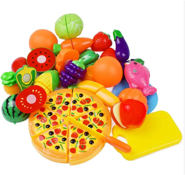 Colorful Vegetable and Fruit Playset, Educational Fun