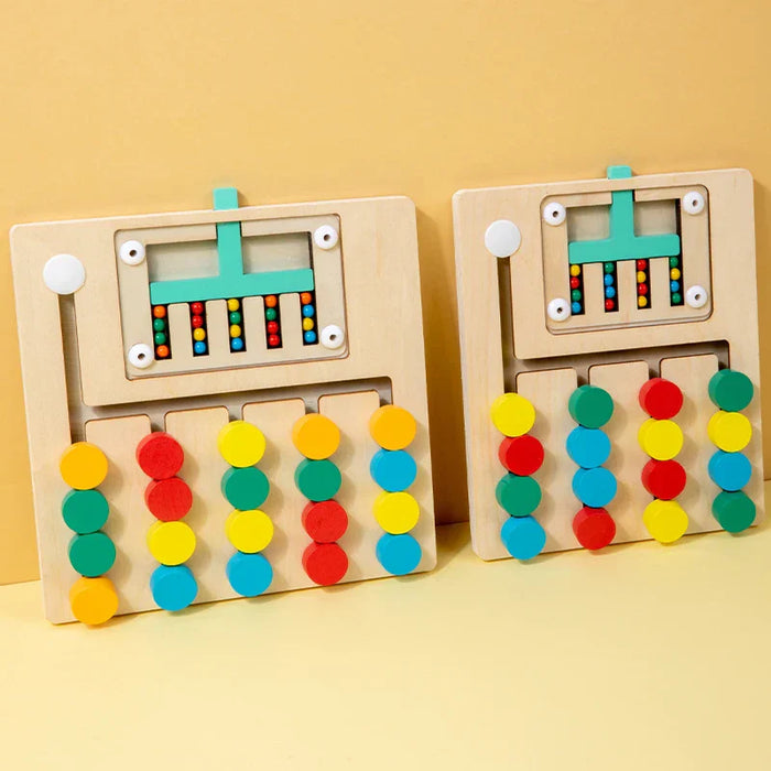 Creative wooden puzzle, educational sorting activity