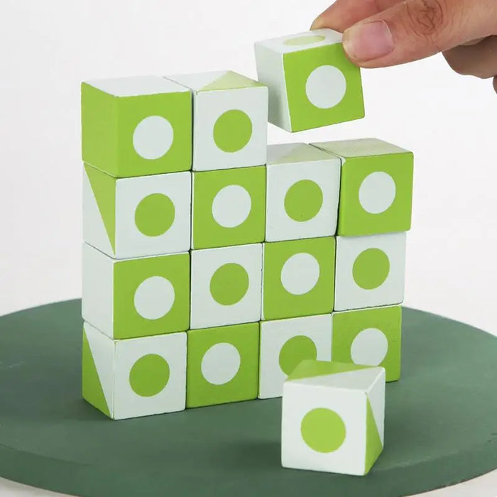 Creative Wooden Geometric Game, Engaging and Thought-Provoking