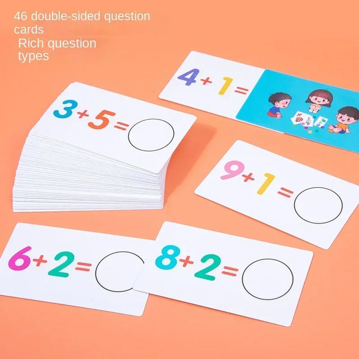Engaging Arithmetic Cards for Children, Counting & Solving Fun