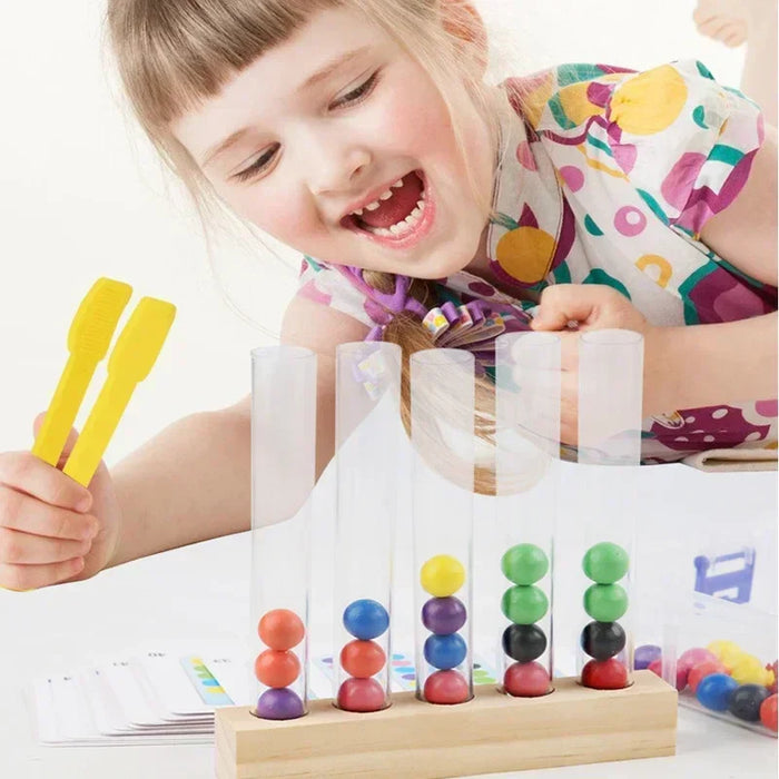 Colorful Tube Clip Beads Game, Engaging Motor Activity