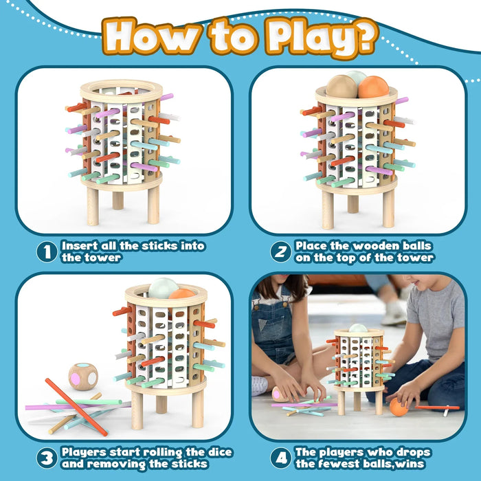 Balanced stacking game, cognitive development