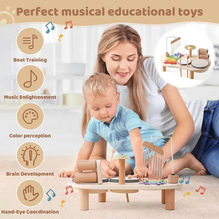 Melodic Wooden Toy, Interactive Music Station