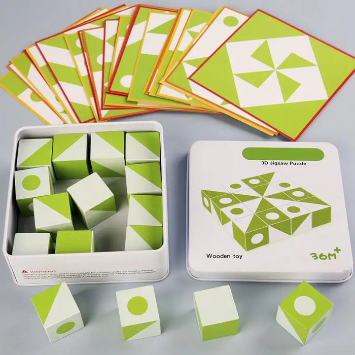 Creative Wooden Geometric Game, Engaging and Thought-Provoking