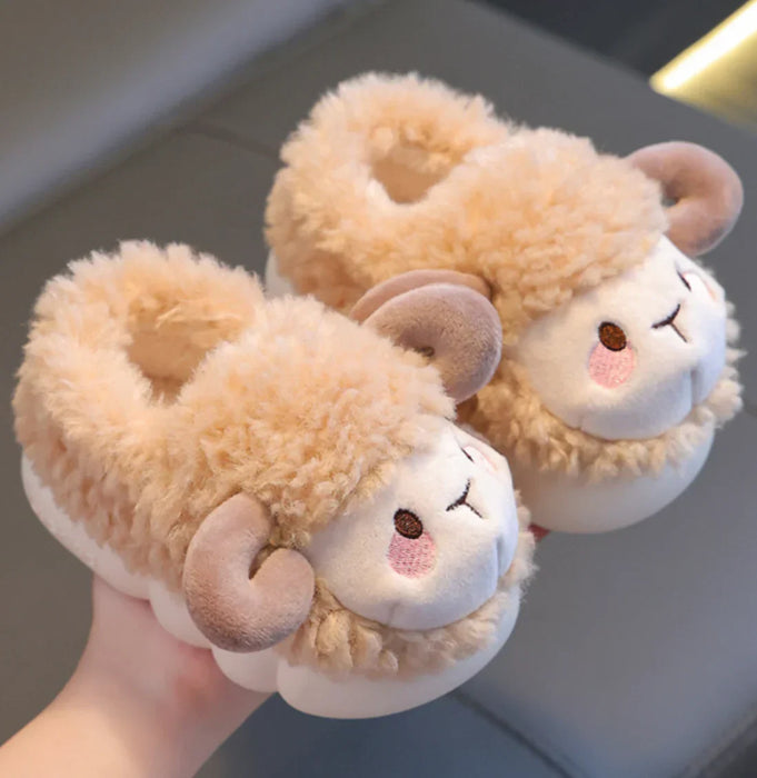 Fluffy Winter Slippers for Kids, Cozy and Warm