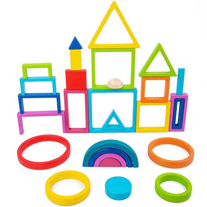 Colorful Stacking Toys, Rainbow Design