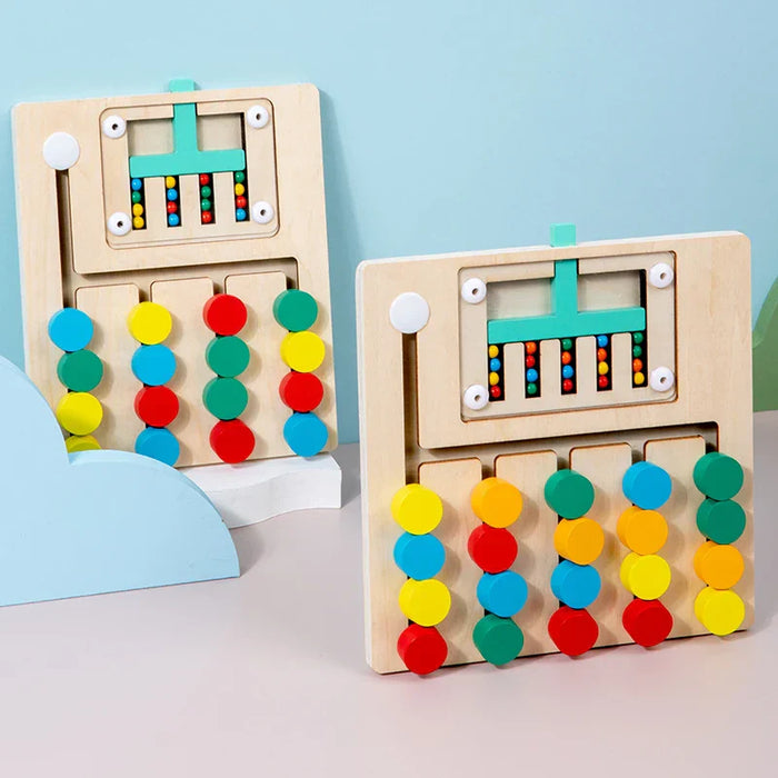 Creative wooden puzzle, educational sorting activity