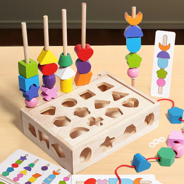 Colorful Montessori Puzzle Set, Skill-Enhancing Learning Tool