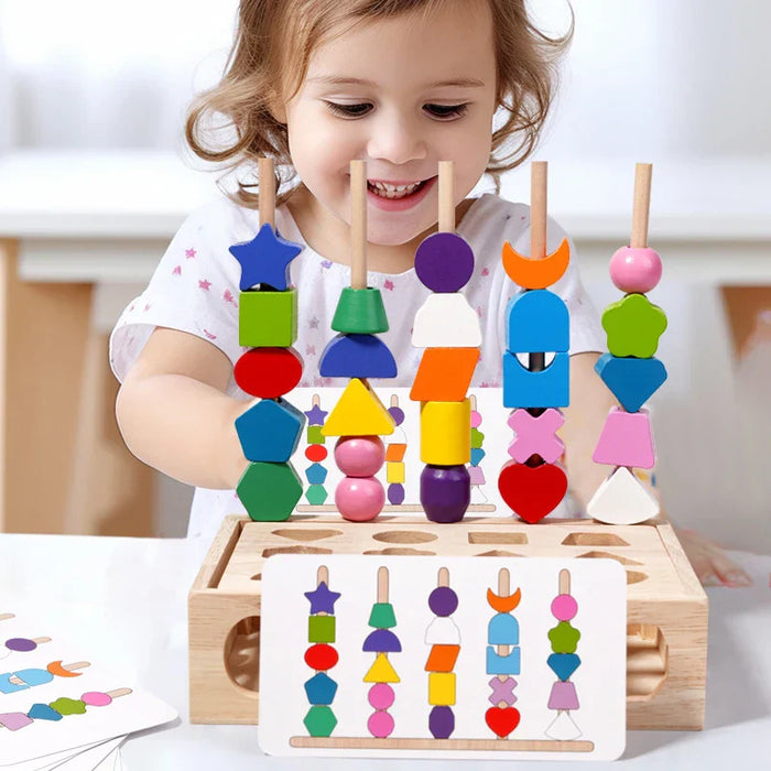 Colorful Montessori Puzzle Set, Skill-Enhancing Learning Tool