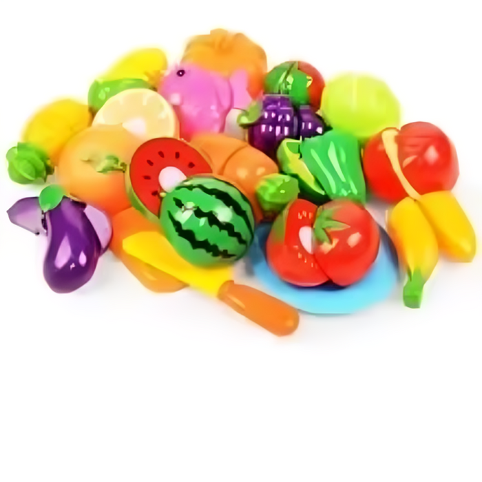 Colorful Vegetable and Fruit Playset, Educational Fun