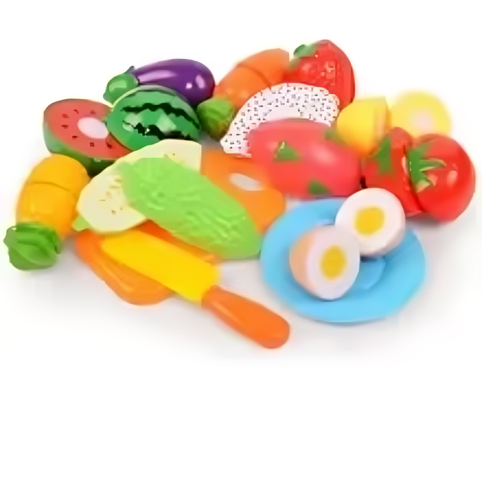 Colorful Vegetable and Fruit Playset, Educational Fun