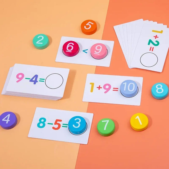 Engaging Arithmetic Cards for Children, Counting & Solving Fun
