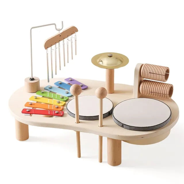 Melodic Wooden Toy, Interactive Music Station