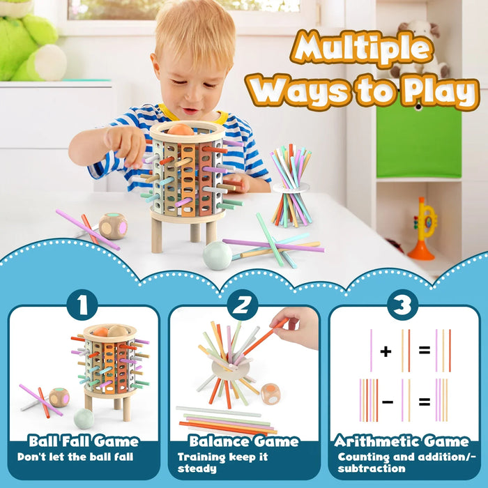 Balanced stacking game, cognitive development