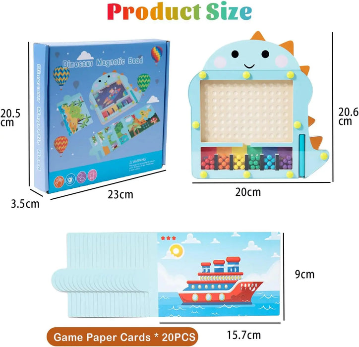 Interactive Wooden Puzzle, Magnetic Sorting Balls