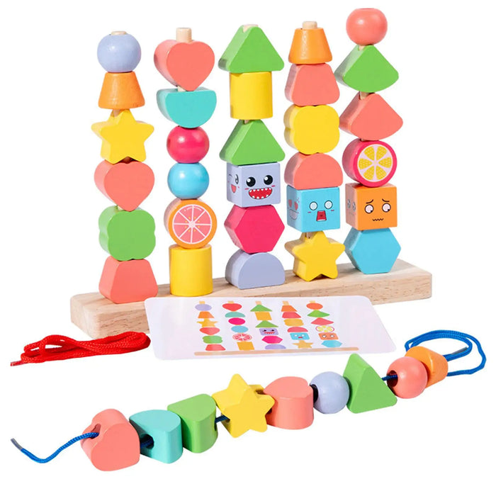 Spatial Development Learning Blocks, Wooden Educational Toys