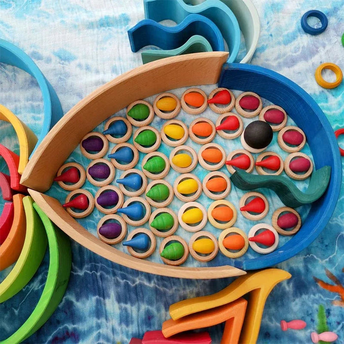 Colorful Wooden Play Set, Creative Coloring Experience