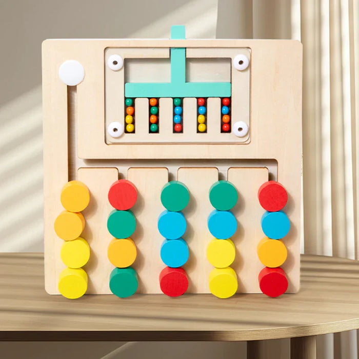 Creative wooden puzzle, educational sorting activity