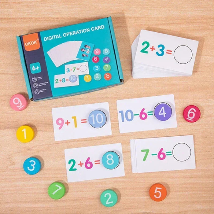 Engaging Arithmetic Cards for Children, Counting & Solving Fun