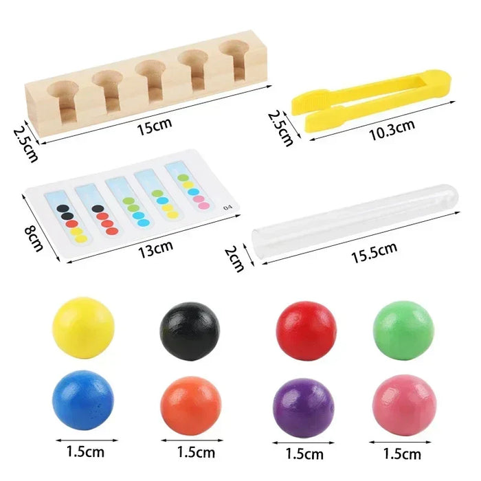 Colorful Tube Clip Beads Game, Engaging Motor Activity