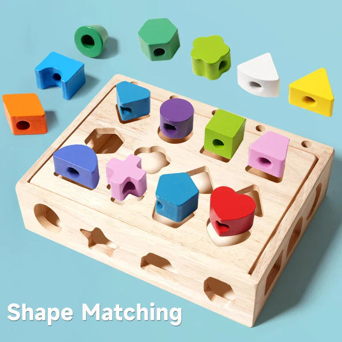 Colorful Montessori Puzzle Set, Skill-Enhancing Learning Tool