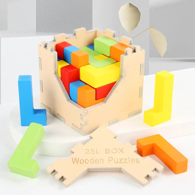 Colorful 3D Puzzle, Engaging Brain Teaser