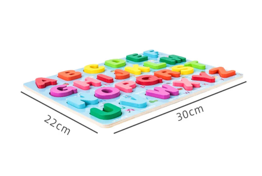 Colorful Learning Puzzle, Educational Montessori Number & Letter Set