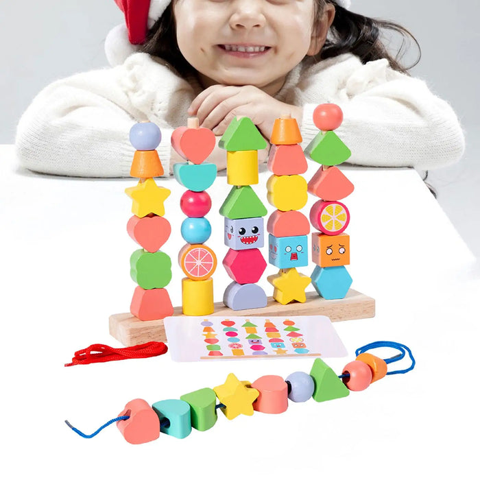 Spatial Development Learning Blocks, Wooden Educational Toys