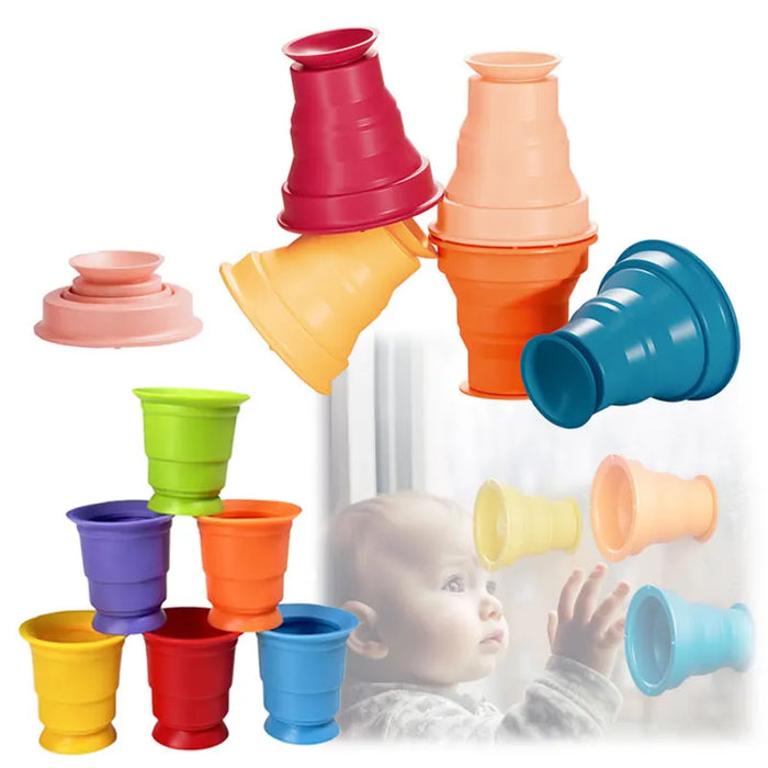 Colorful Stacking Cups, Engaging Playtime