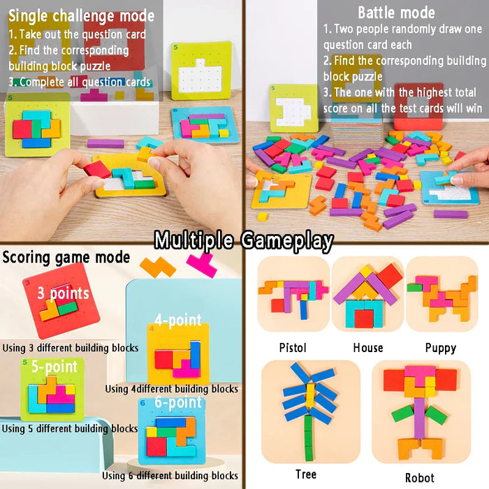 Colorful Tangram Puzzle, Engaging Mind Challenge