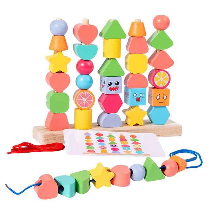 Spatial Development Learning Blocks, Wooden Educational Toys