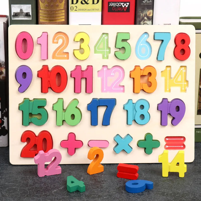 Colorful Wooden Educational Toy, Engaging 3D Letter Puzzle