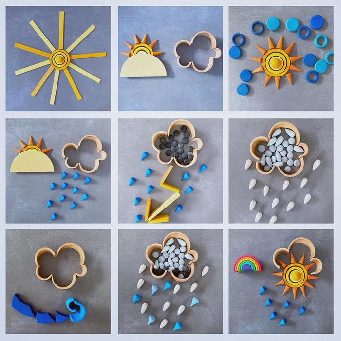 Colorful Wooden Play Set, Creative Coloring Experience