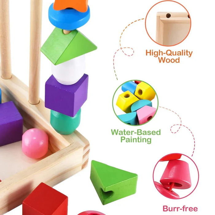 Colorful Montessori Puzzle Set, Skill-Enhancing Learning Tool