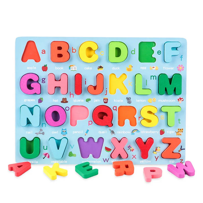 Colorful Learning Puzzle, Educational Montessori Number & Letter Set