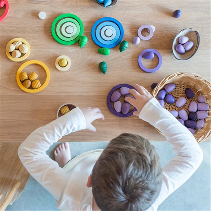 Colorful Wooden Play Set, Creative Coloring Experience