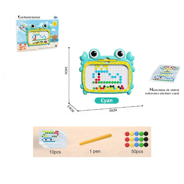 Creative magnetic drawing tablet, educational tool