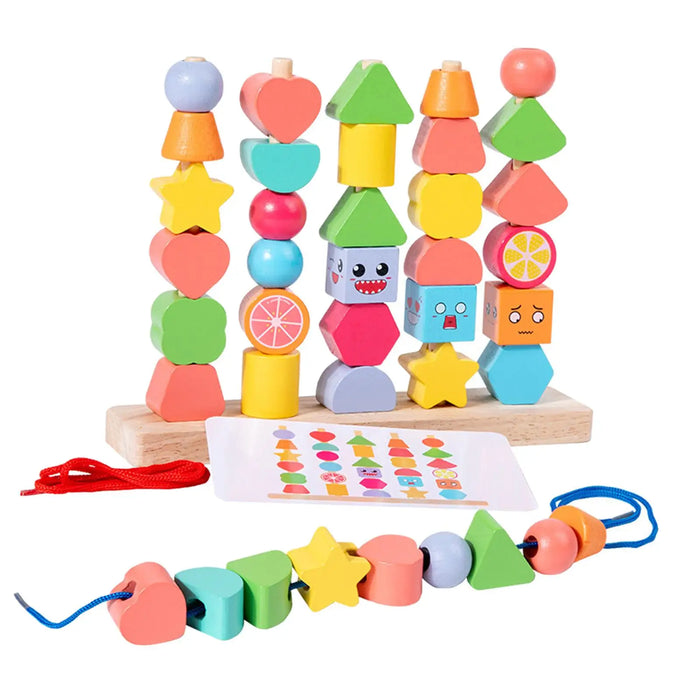Spatial Development Learning Blocks, Wooden Educational Toys
