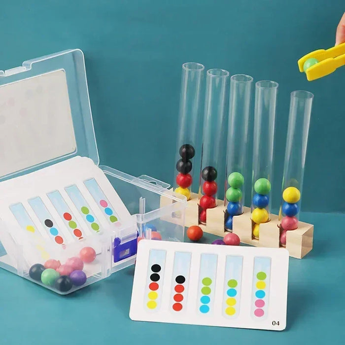 Colorful Tube Clip Beads Game, Engaging Motor Activity