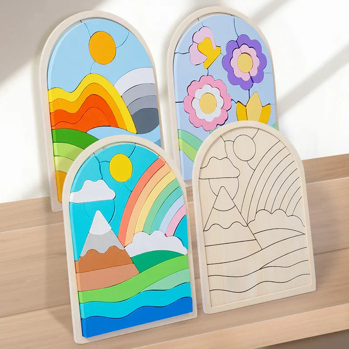 Vibrant Puzzle Blocks, Colorful Playset