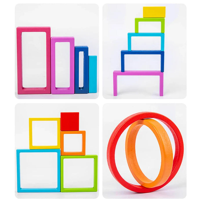 Colorful Stacking Toys, Rainbow Design