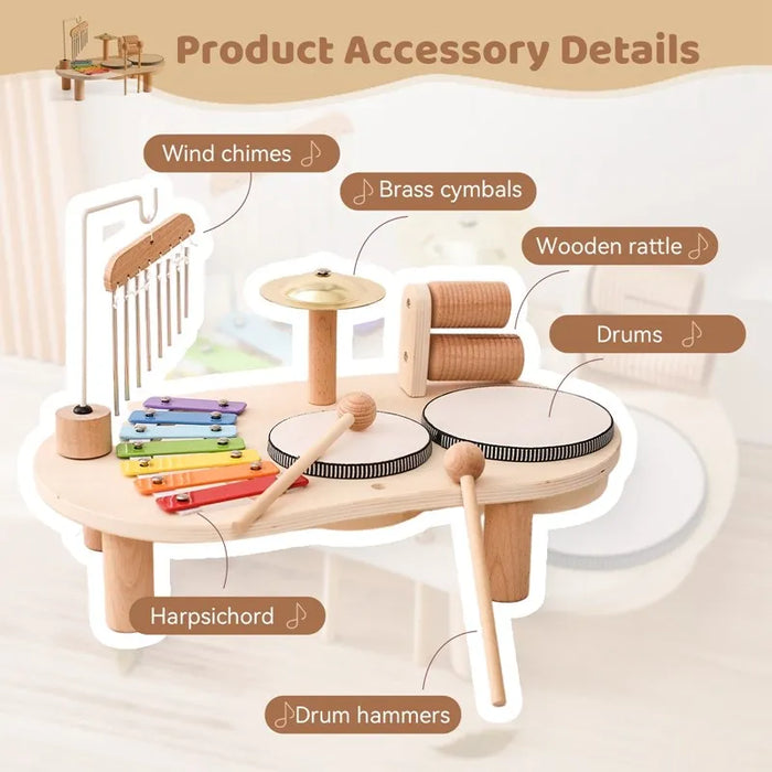 Melodic Wooden Toy, Interactive Music Station