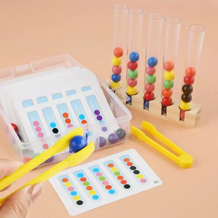 Colorful Tube Clip Beads Game, Engaging Motor Activity