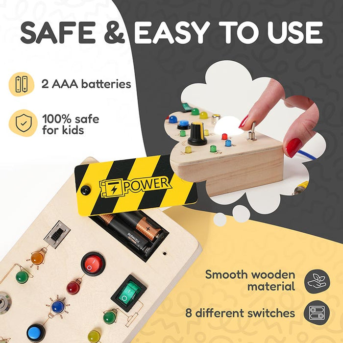 Montessori Wooden Switch Board For Kids | Sensory Activity